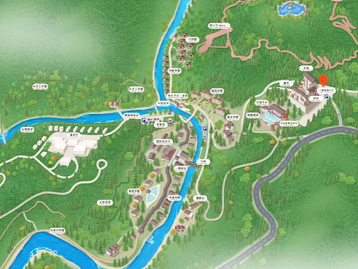 桑植结合景区手绘地图智慧导览和720全景技术，可以让景区更加“动”起来，为游客提供更加身临其境的导览体验。
